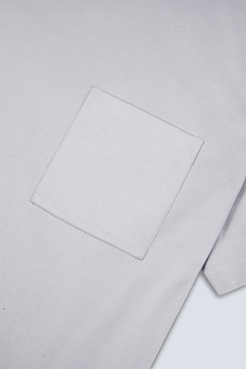 Regal Crew Neck Pocket T-Shirt | Light Grey GYE008
