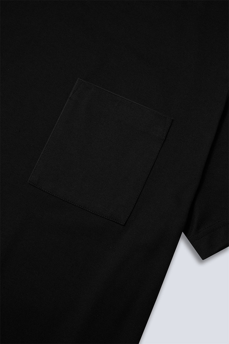Regal Crew Neck Pocket T-Shirt | Black BKFD01