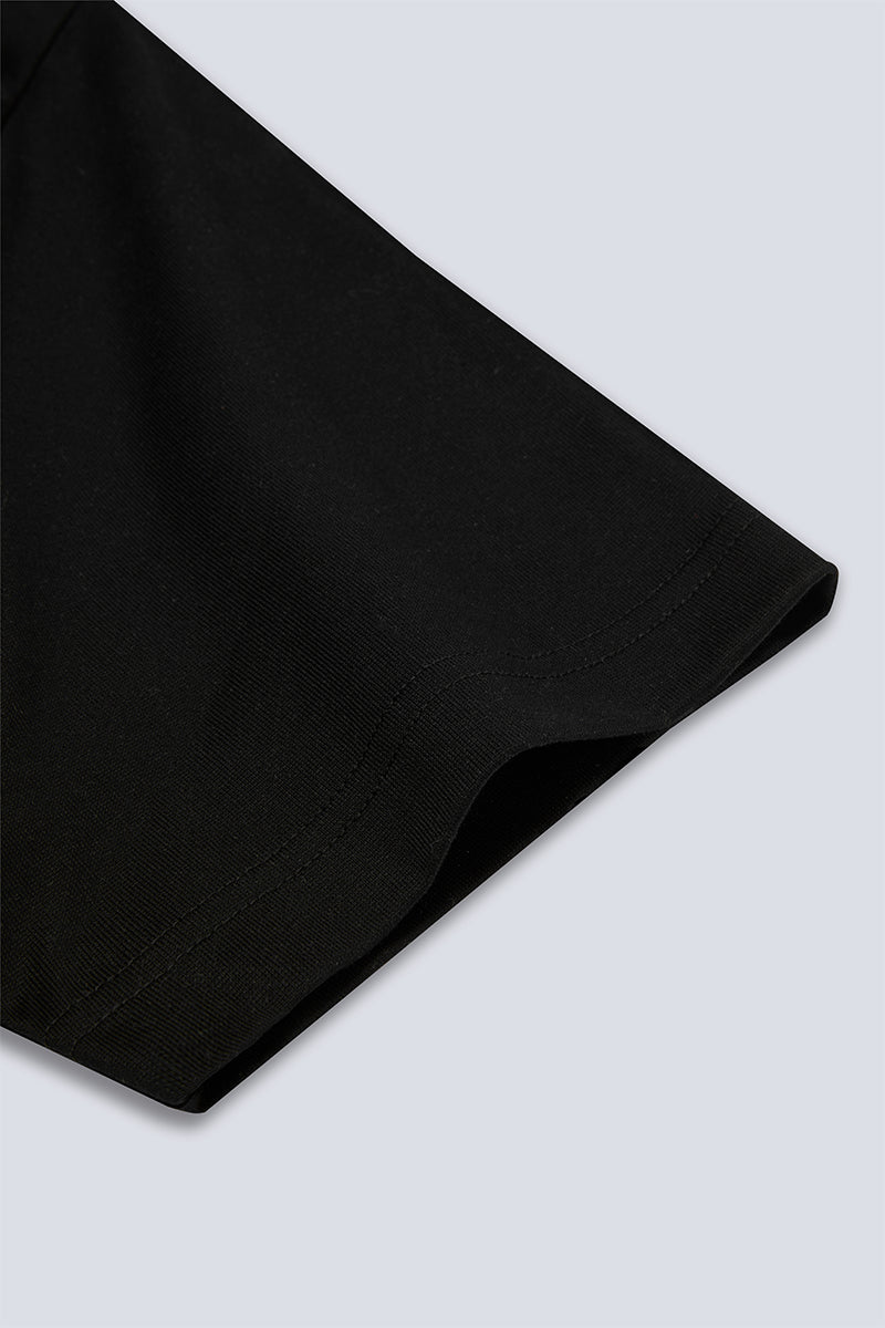Regal Crew Neck Pocket T-Shirt | Black BKFD01