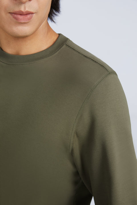 French Terry Sweatshirt | Olive GNE474