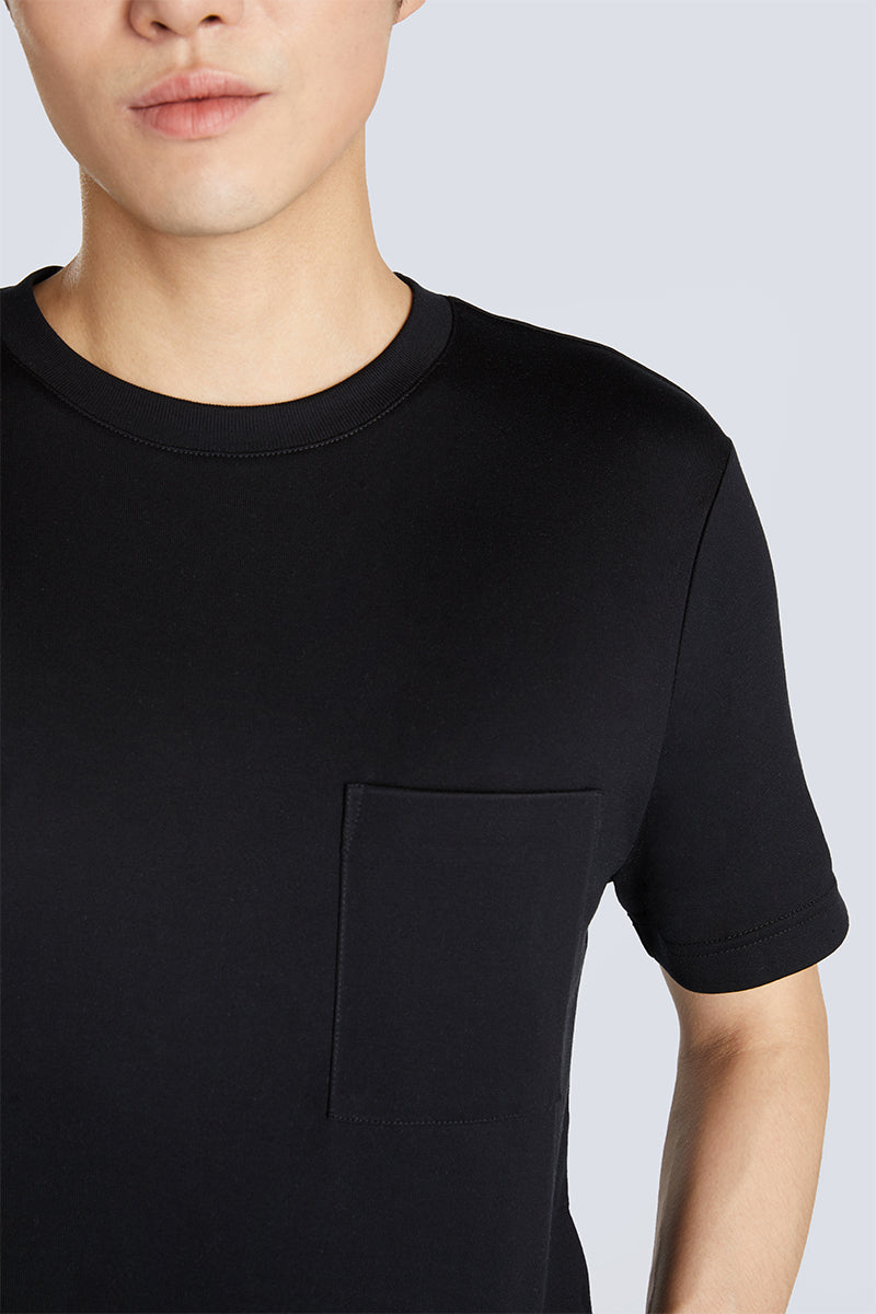 Regal 圓領口袋T恤|黑 BKFD01