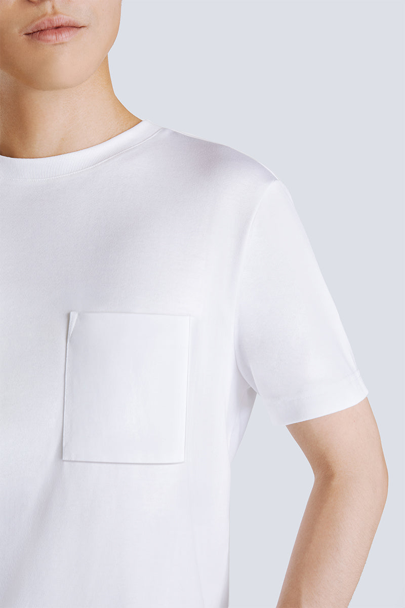 Regal 圓領口袋T恤|白 WH001Z