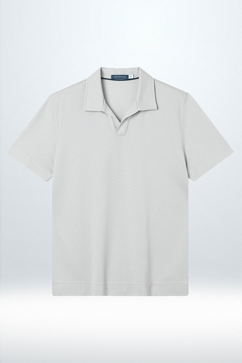 Regal Pique Buttonless Polo | Light Grey GYE008