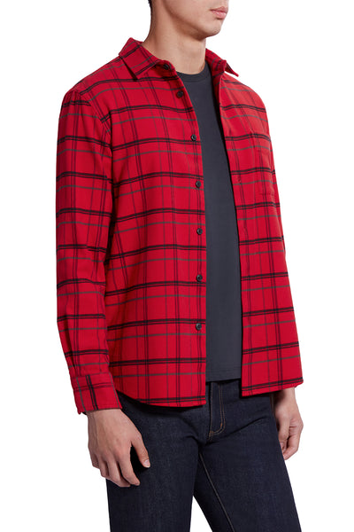 Flannel Casual Shirt | Red Check 16566N