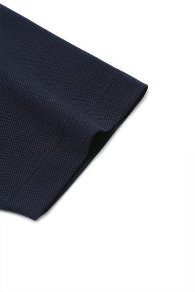 Regal Pique Buttonless Polo | Navy NNY096