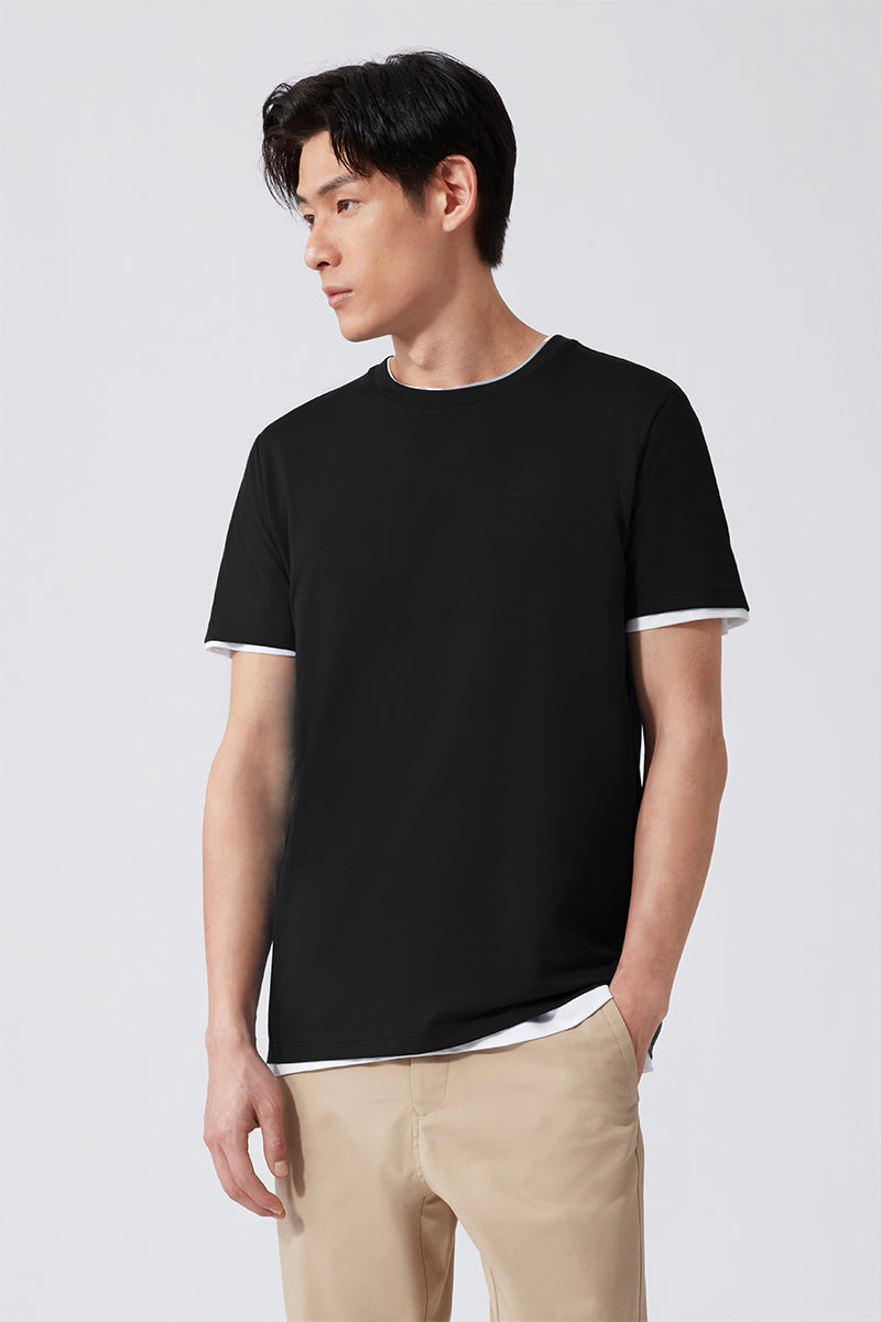 Super Soft Crew Neck T-Shirt | Black BKFD01