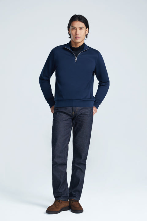 Regal Slim Fleece Half Zip Sweatshirt | Navy 14036N