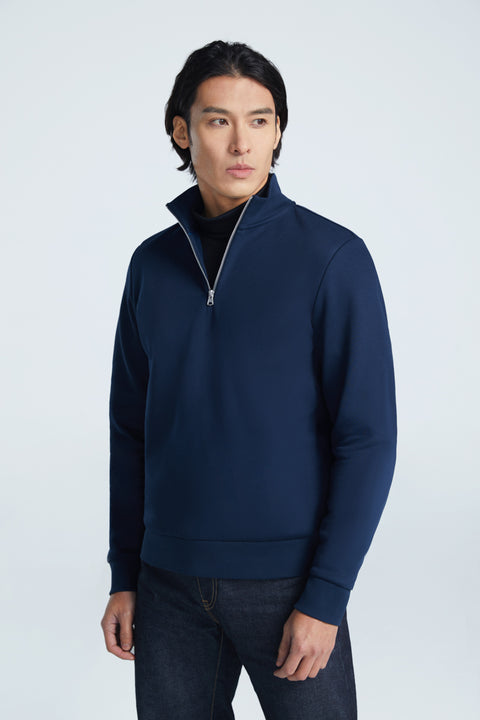 Regal Slim Fleece Half Zip Sweatshirt | Navy 14036N