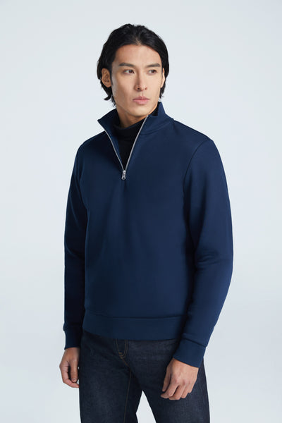 Regal Slim Fleece Half Zip Sweatshirt | Navy 14036N