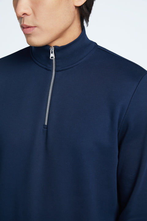 Regal Slim Fleece Half Zip Sweatshirt | Navy 14036N