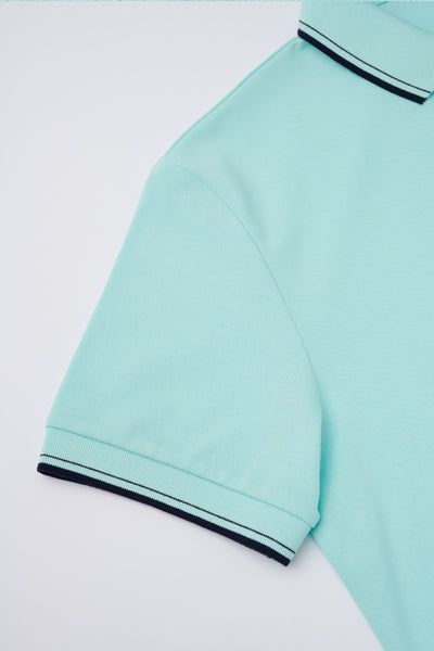 VISDRY™ Pique Tipped Polo | Mint P317UZ