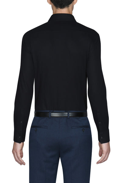 Knit Smart Shirt | Black BKFD01