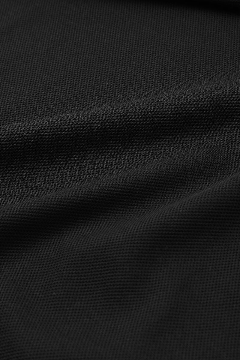 Regal Pique Buttonless Polo | Black BKFD01
