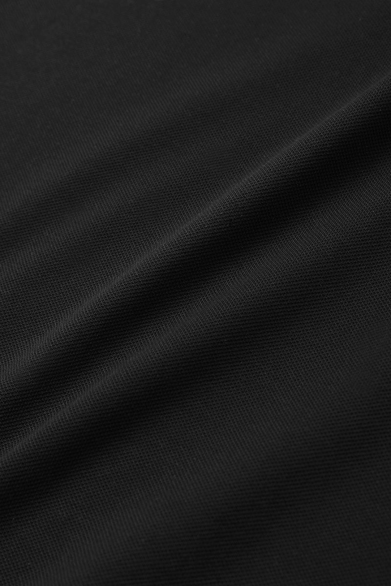VISDRY™ Pique Tipped Polo | Black BKFD01
