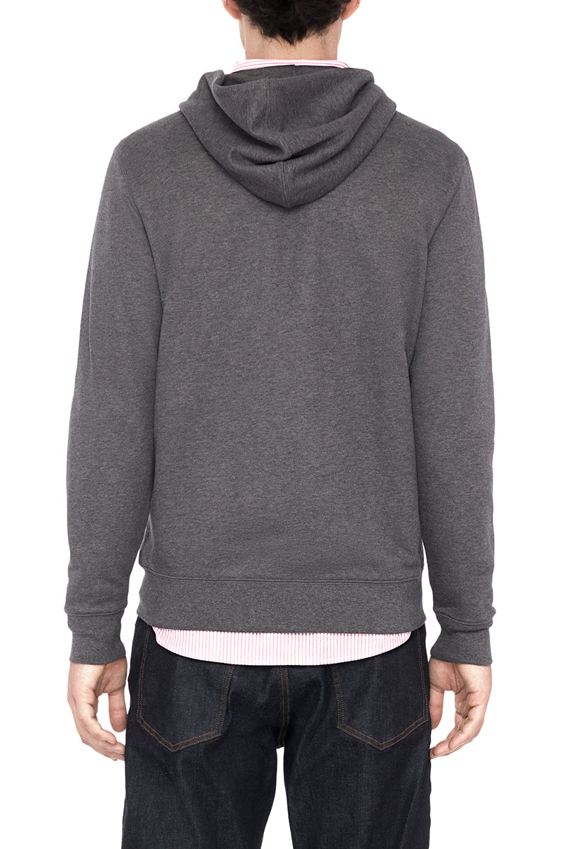 French Terry Zip-Up Hoodie | Dark Grey EBC50Z