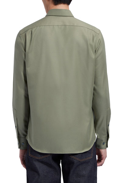 Light Flannel Smart Shirt | Olive 9110NZ